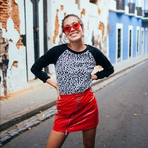 Black and white cheetah print sweater